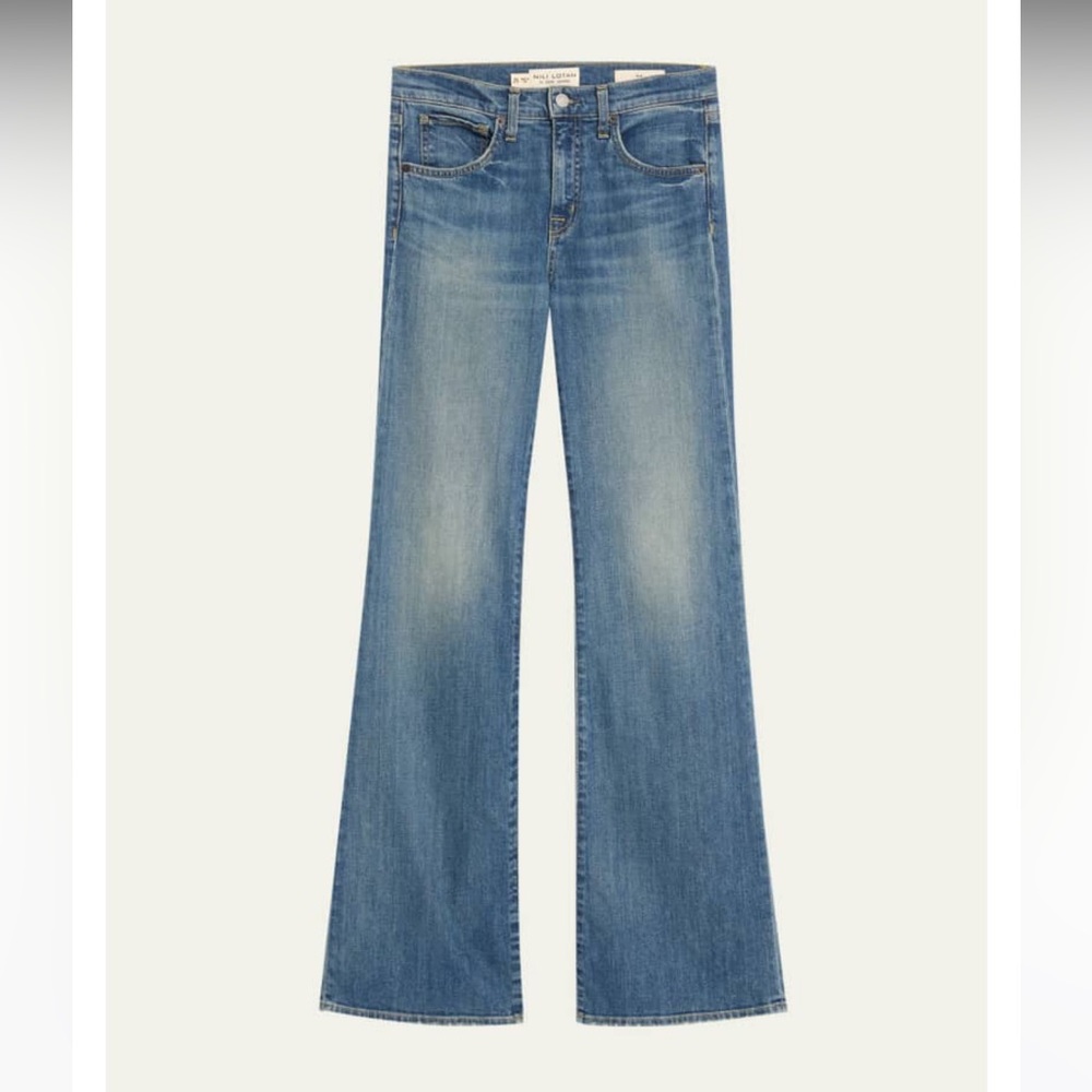Nili Lotan Celia Blue Wide Leg Jeans